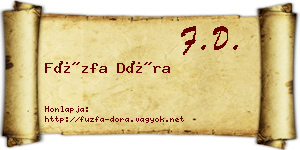 Füzfa Dóra névjegykártya