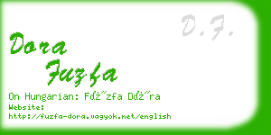 dora fuzfa business card